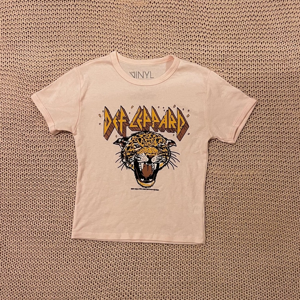 The Vinyl Icons Pink Def Leppard Baby Tee